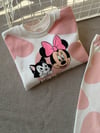 3 iplik kız çocuk %98 pamuk taytlı MINNIE takım