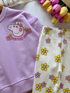 3 iplik kız çocuk PEPPA PIG taytlı takım
