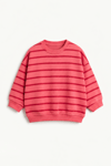 3 iplik Laciel kız çocuk çizgili sweatshirt