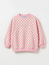 3 iplik Laciel kız çocuk damalı  sweatshirt