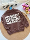 3 iplik Laciel unisex kahverengi  sweatshirt