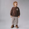 3 iplik Laciel unisex kahverengi  sweatshirt