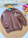 3 iplik Laciel unisex kahverengi  sweatshirt