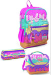 Coral High 3lü  dondurma desenli çanta seti SET0123731