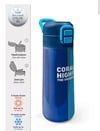Coral High Kids Lacivert Mavi Çizgili Pipetli ve Direkt İçim Çelik Termos 500 ml 31997