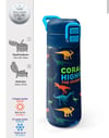 Coral High Kids Lacivert Mavi Dinozor Desenli Pipetli ve Direkt İçim Çelik Termos 500 ml 31907
