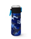 Coral High Kids Lacivert Saks Kamuflaj Desenli Pipetli ve Direkt İçim Çelik Termos 500 ml 31889