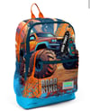 Coral High Kids Mavi Turuncu High Wheels Truck Desenli Dört Bölmeli Okul Sırt Çantası 23778