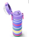 Coral High Kids Milka Gri Sarı Çizgi Desenli Pipetli ve Direkt İçim Çelik Termos 500 ml 38102