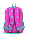 Coral High Kids Neon Pembe Su Yeşili Kalp Desenli Dört Bölmeli Okul Sırt Çantası 23113
