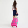 Coral High Kids Neon Pembe Su Yeşili Kalp Desenli Çekçekli 3'lü Çanta Seti SET0123133