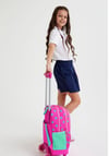 Coral High Kids Neon Pembe Su Yeşili Kalp Desenli Üç Bölmeli Çekçekli Okul Sırt Çantası 23133