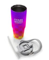 Coral High Kids Neon Renkli Dama Desenli Pipetli ve Direkt İçim Çelik Termos 900 ml 38729