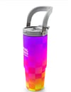 Coral High Kids Neon Renkli Dama Desenli Pipetli ve Direkt İçim Çelik Termos 900 ml 38729