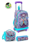 Coral High Kids Pastel Renkli Kelebek Desenli Çekçekli 3'lü Çanta Seti SET0134006