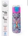 Coral High Kids Pastel Renkli Kelebek Desenli Pipetli ve Direkt İçim Çelik Termos 500 ml 38106