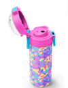Coral High Kids Pembe Sarı Lavanta Kamuflaj Desenli Pipetli ve Direkt İçim Çelik Termos 500 ml 31801