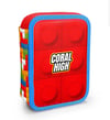 Coral High Kids Renkli Blok Desenli Çift Katlı Kalem Çanta 11157
