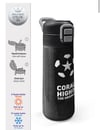 Coral High Kids Siyah Futbol Desenli Pipetli ve Direkt İçim Çelik Termos 500 ml 31898
