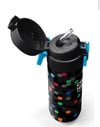 Coral High Kids Siyah Renkli Petek Desenli Pipetli ve Direkt İçim Çelik Termos 500 ml 38110