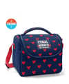 Coral High Lacivert Kırmızı Kalp Desenli 3'lü Okul Çanta Seti SET0133229