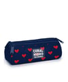 Coral High Lacivert Kırmızı Kalp Desenli 3'lü Okul Çanta Seti SET0133229
