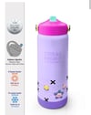 Coral High Mor Lila Desenli Katlanır Ağızlıklı Çelik Termos 650 ml 38350