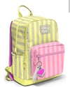 Coral High Pembe Sarı Çizgi Desenli Okul Sırt Çantası 33223