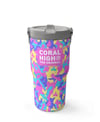 Coral High Pembe Sarı Lavanta Kamuflaj Desenli Katlanır Ağızlıklı Çelik Termos 600 ml 38901