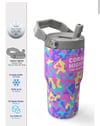 Coral High Pembe Sarı Lavanta Kamuflaj Desenli Katlanır Ağızlıklı Çelik Termos 600 ml 38901