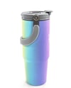 Coral High Renk Geçişli Desenli Pipetli ve Direkt İçim Çelik Termos 900 ml 38726