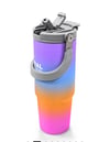 Coral High Renk Geçişli Desenli Pipetli ve Direkt İçim Çelik Termos 900 ml 38715
