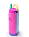 Coral High Renkli Pembe Lila Desenli Katlanır Ağızlıklı Çelik Termos 650 ml 38361