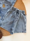 Erkek çocuk yazlık denim şortlu takım