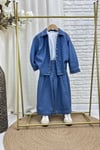 Kız çocuk 2li denim takım
