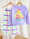 Kız çocuk 3iplik Little chicks pantolonlu takım
