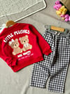 Kız çocuk 3iplik PLUSHES pantolonlu takım