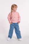 Kız çocuk kapitone ceketli denim pantolonlu takım