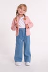 Kız çocuk kapitone ceketli denim pantolonlu takım