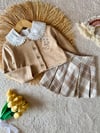 Kız çocuk kaşe şortetekkli 3lü set