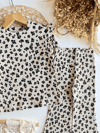 Kız çocuk mevsimlik leopar desenli takım