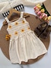 Kız çocuk müslin elbise SUNFLOWER