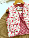 Kız çocuk patchwork kapitone yelek