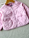 Kız çocuk  soft pembe kapitone ceket