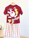 Kız çocuk yazlık müslin pantolonlu  HAPPY BUNNIES takım