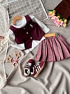 Kız çocuk yelekli 3lü set(kardeş kombini)