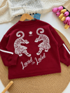 Laciel unisex kaplan desenli sweatshirt