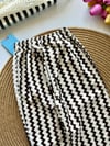 Laciel zikzak çizgili unisex balon pantolon 