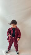 Unisex 2li denim takım(bordo)