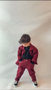 Unisex 2li denim takım(bordo)